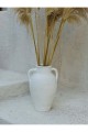Lana Çift Kulplu Vazo Beyaz